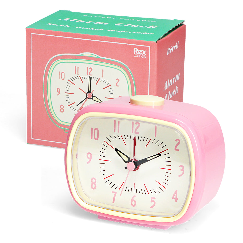 Retro alarm clock - Pale Pink