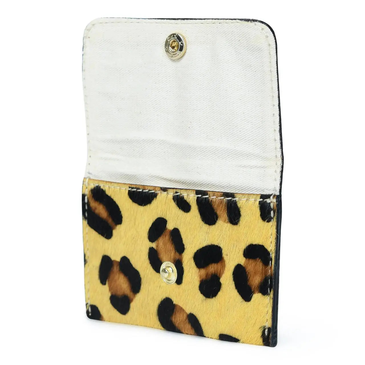 Ellie Popper Card Holder Purse - Larger Leopard Print