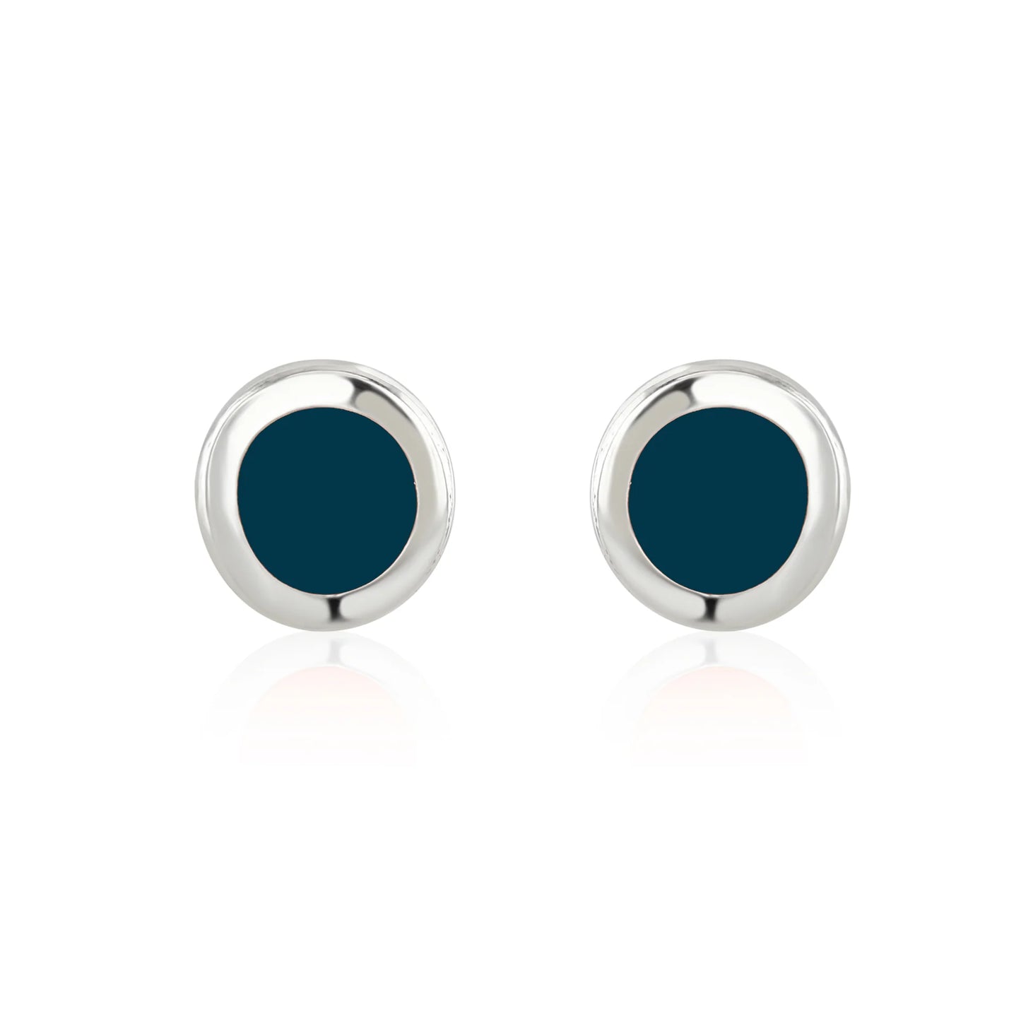 Enamel Studs Petrol Blue