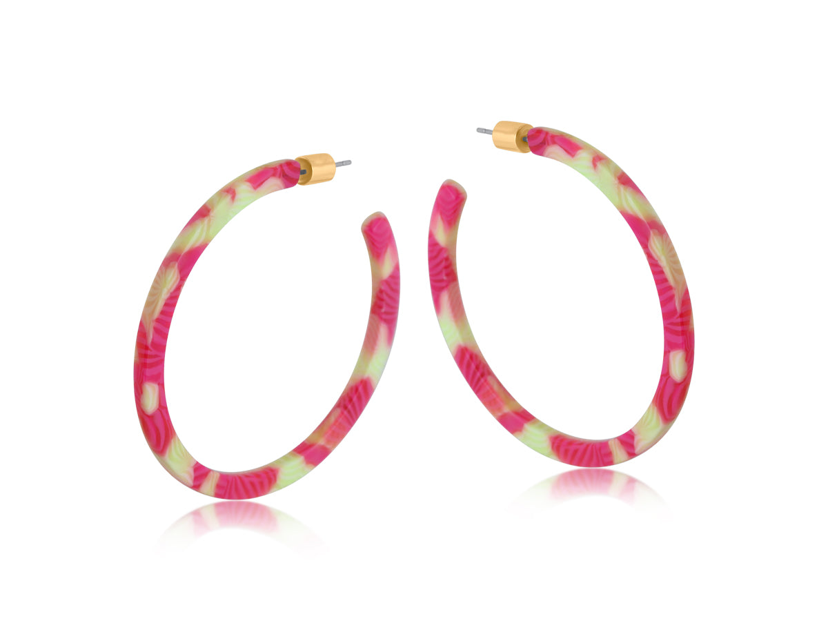 Sustainable Resin Hoop - Yellow & Pink