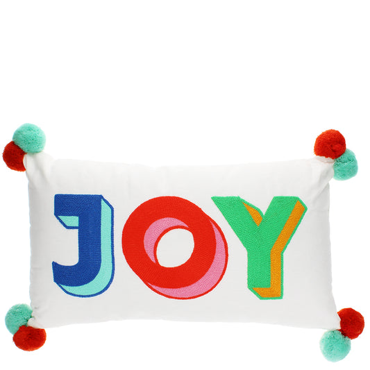 Embroidered Cushion - JOY
