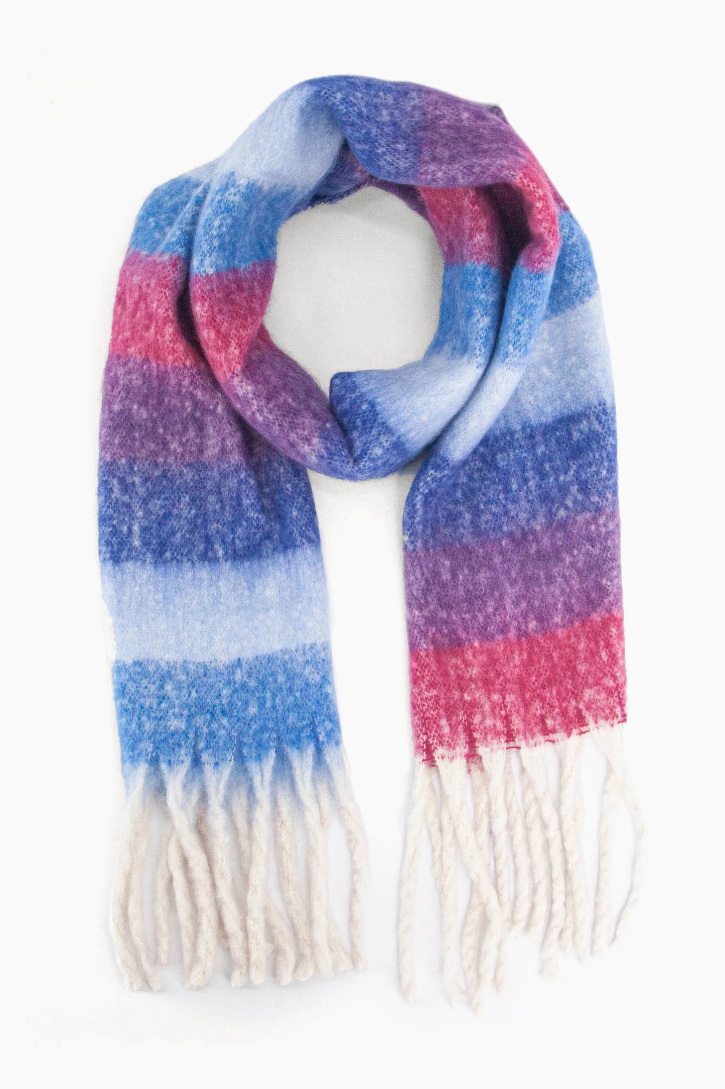 Joey Heavyweight Scarf - Multi, Rainbow Stripe