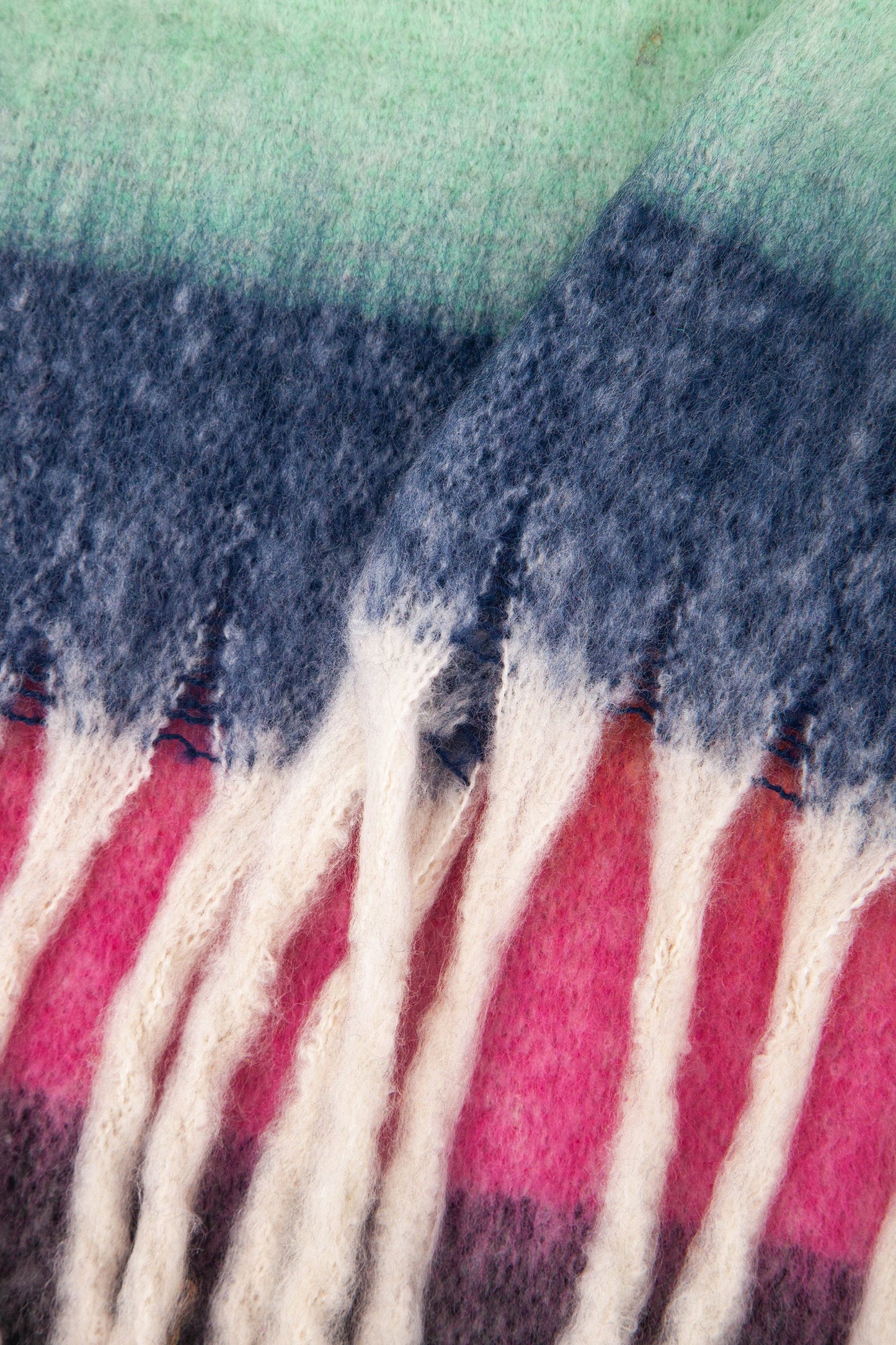Joey Heavyweight Scarf - Multi Rainbow Stripe