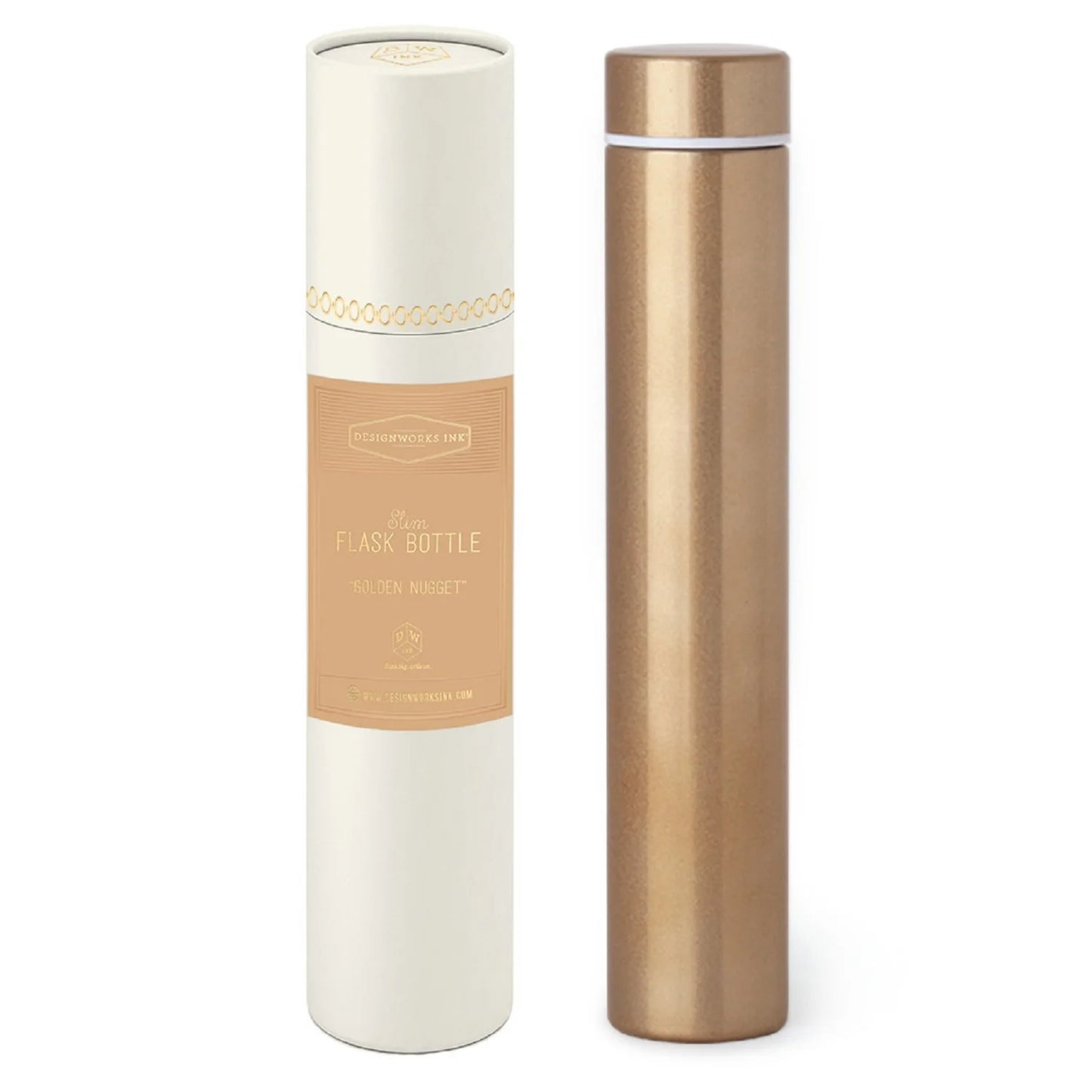 Gold Slim Flask Bottle