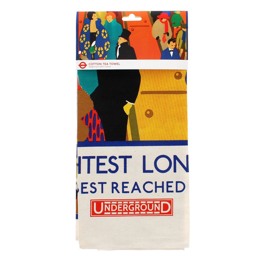 Cotton Tea Towel - Tfl Vintage Poster "Brightest London" (Copy)