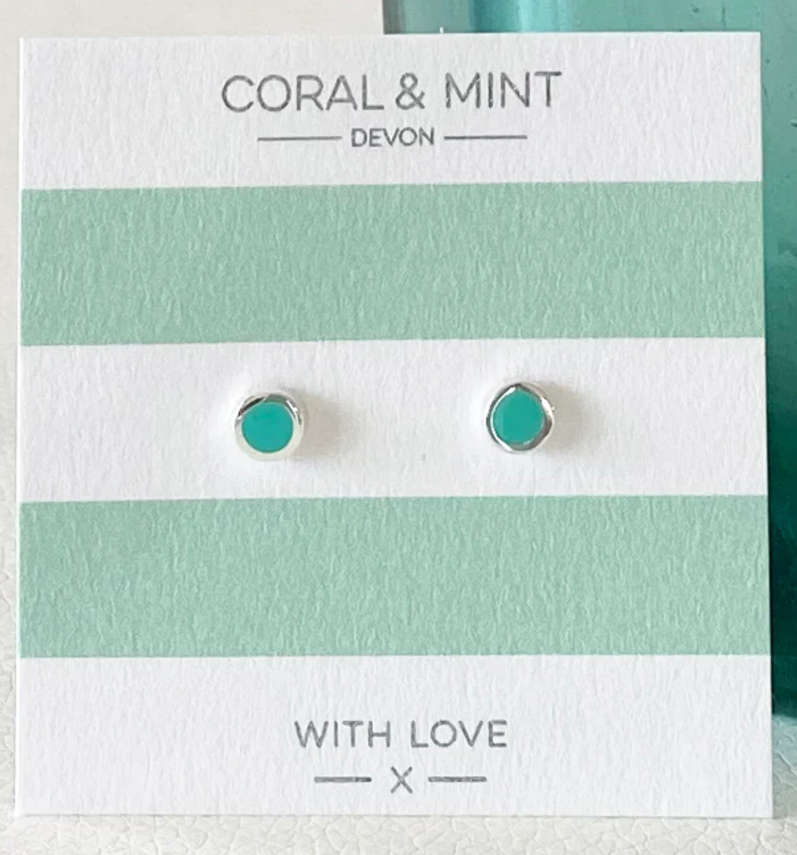 Enamel Studs Turquoise