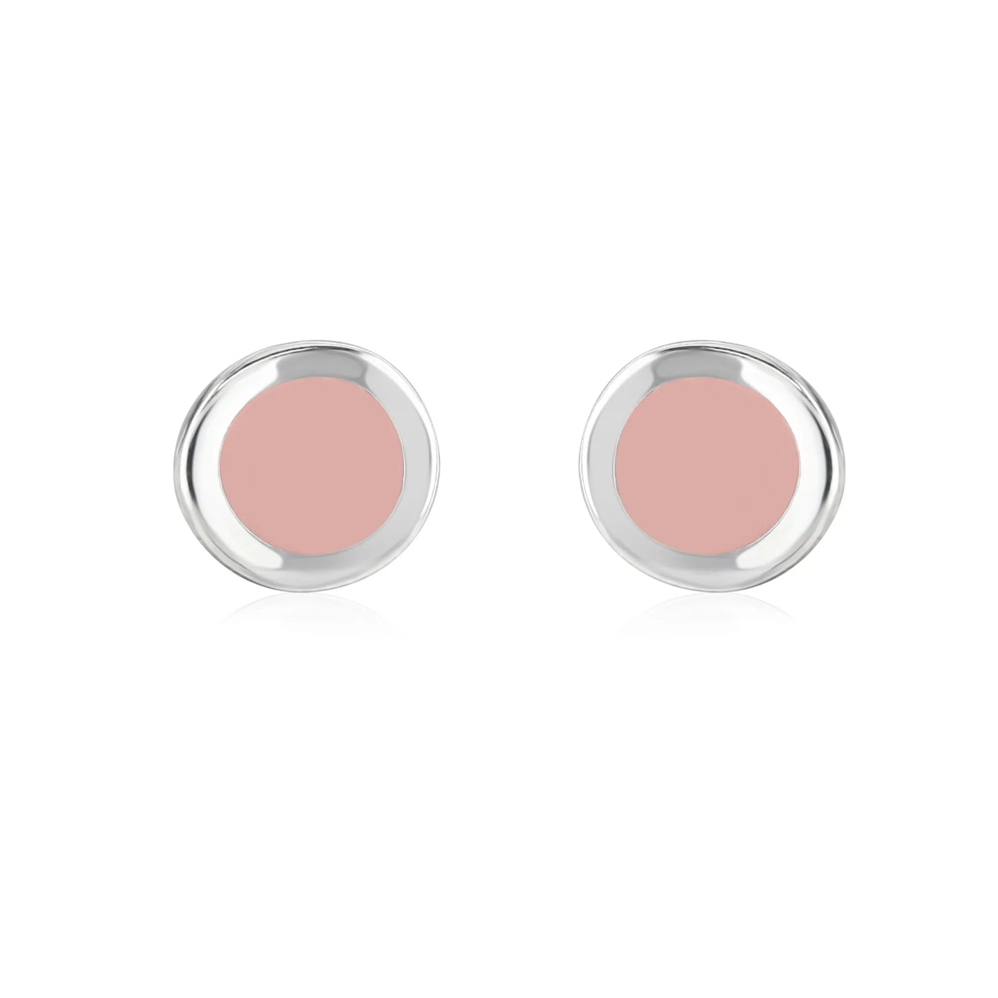 Enamel Studs Pale Pink
