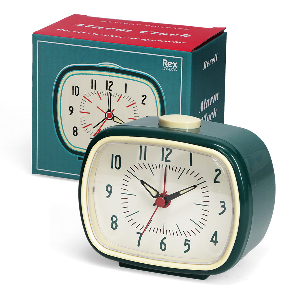 Retro alarm clock - Petrol Blue