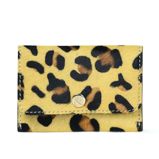 Ellie Popper Card Holder Purse - Larger Leopard Print
