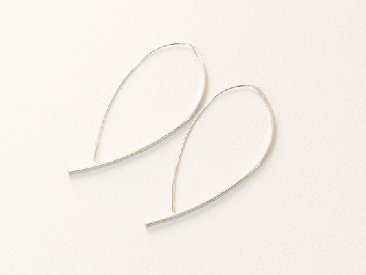 Ingrid pull through earrings - Silver