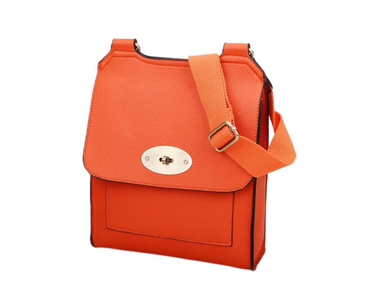 Orange Cross Body Messenger Bag