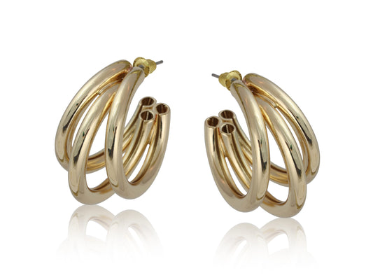 Pauline Oversized Hoop Earrings - Gold