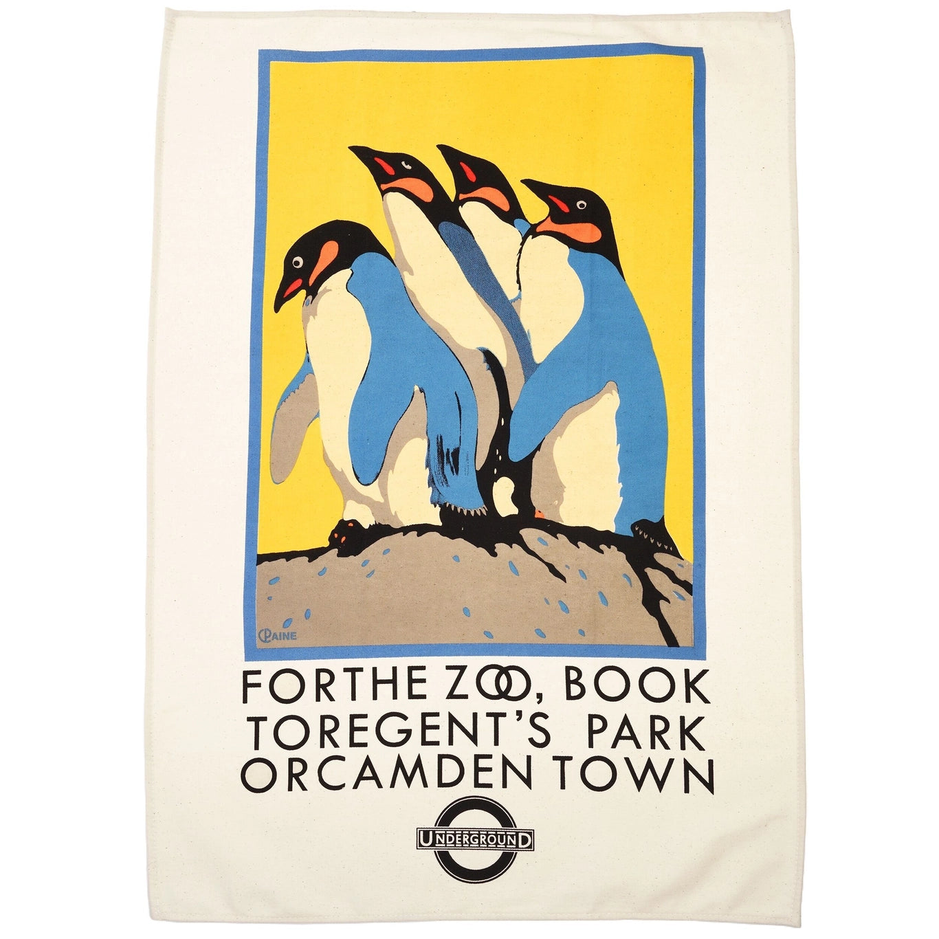 Cotton tea towel - TfL Vintage Poster "For the Zoo..."