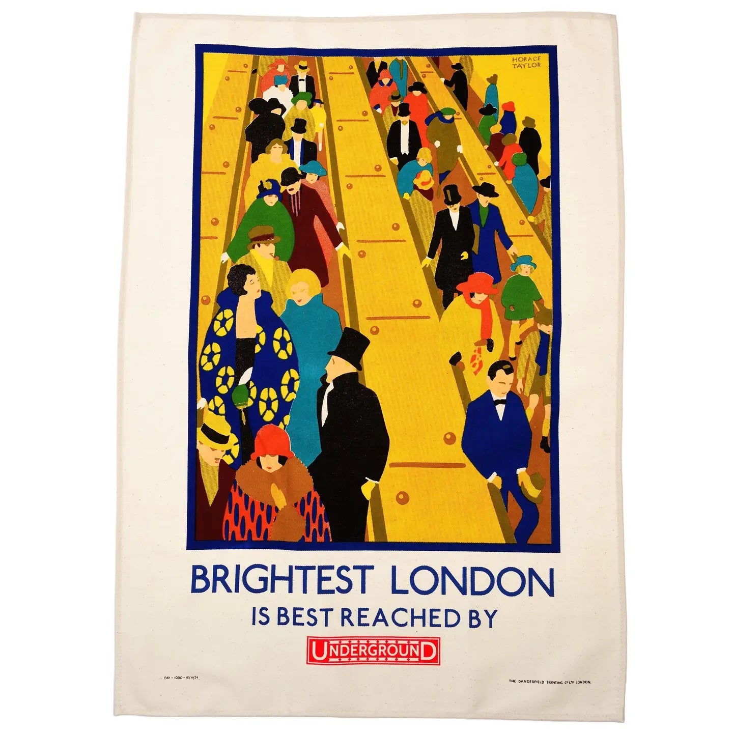 Cotton Tea Towel - Tfl Vintage Poster "Brightest London" (Copy)