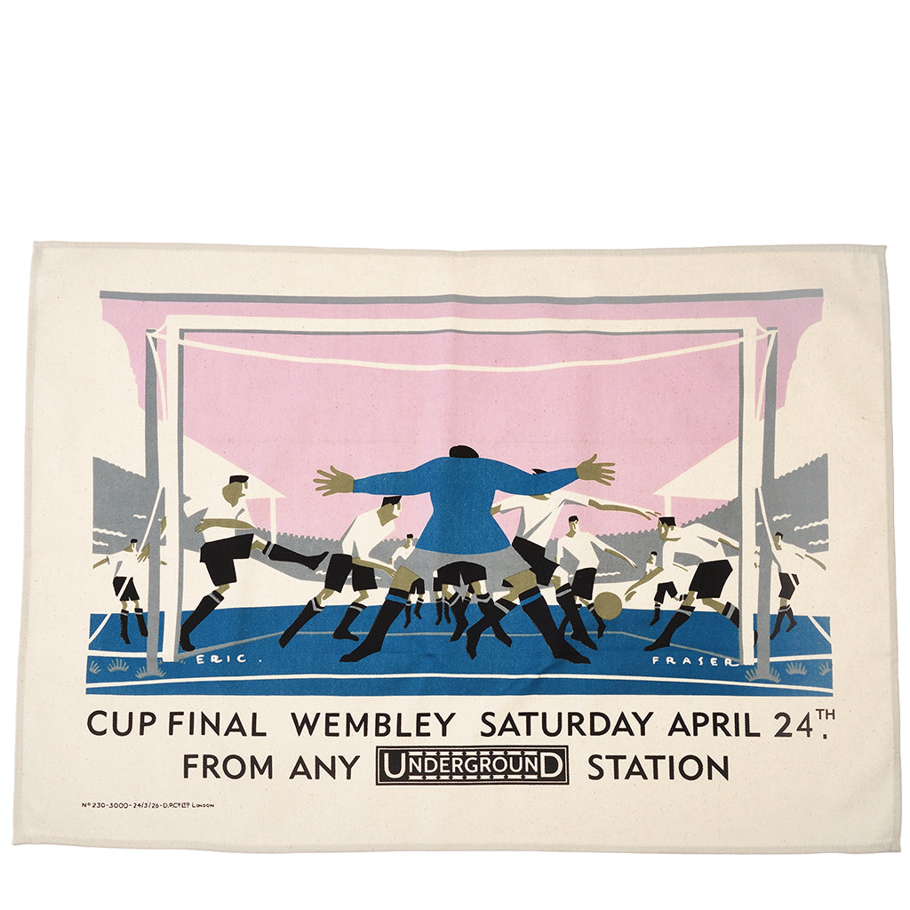 Cotton tea towel - TfL Vintage Poster "Cup Final"