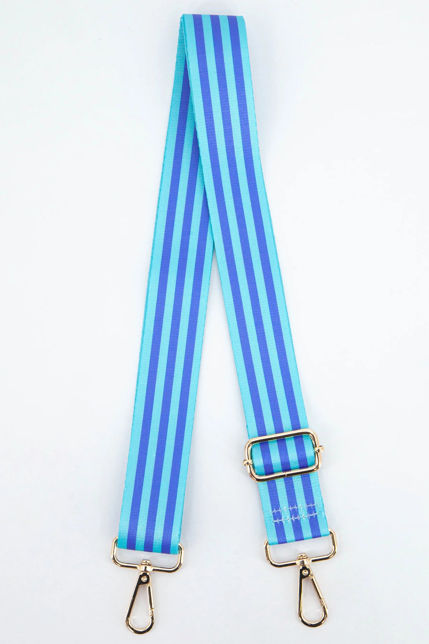 Two Tone Alternating Stripe Aqua & Blue
