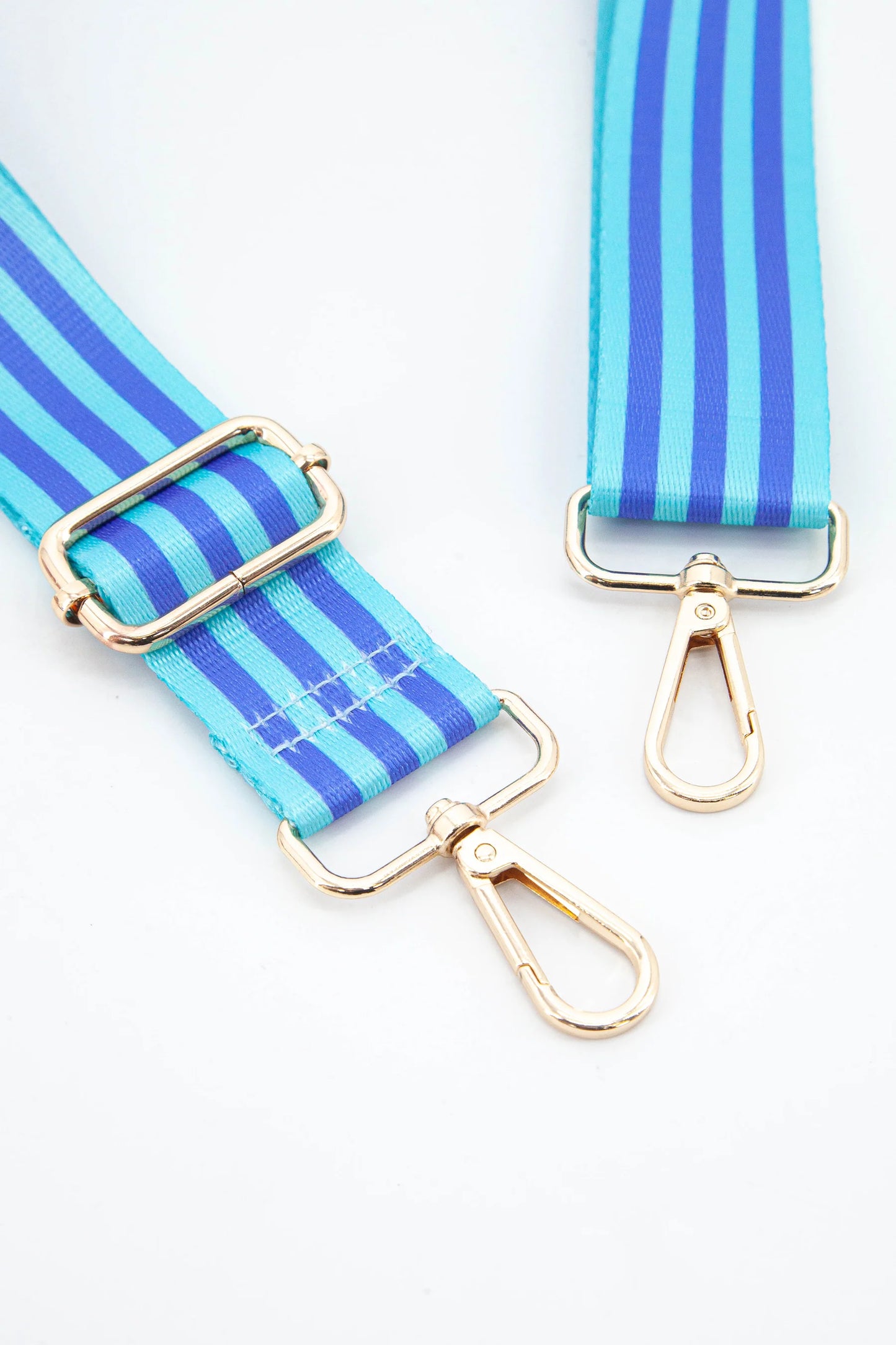 Two Tone Alternating Stripe Aqua & Blue